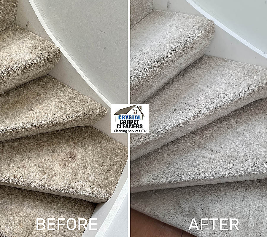 before and after carpet cleaning in bishops stortford by crystal carpet cleaners