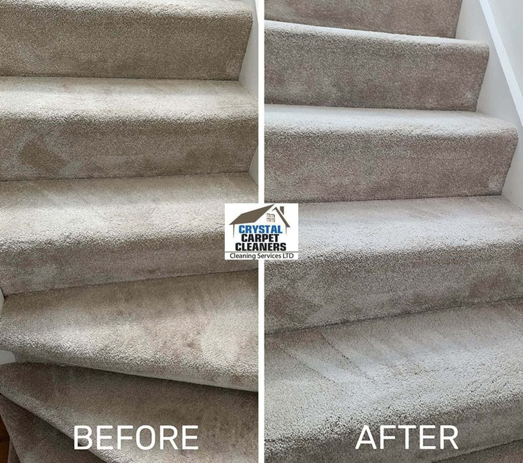 before and after carpet cleaning steps in sutton property
