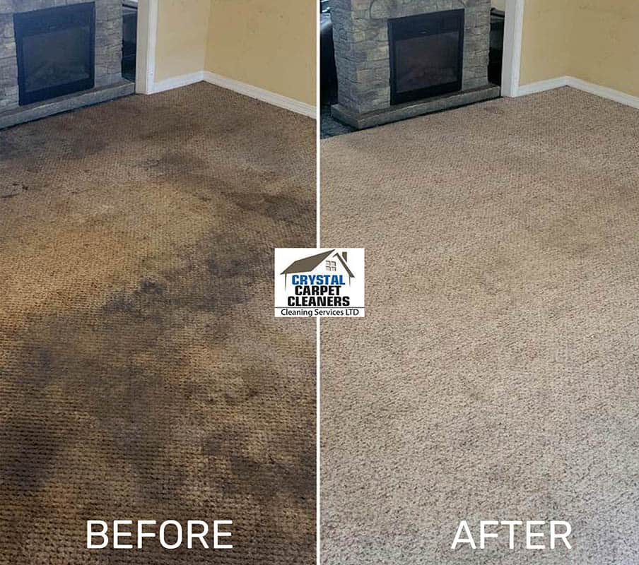 before and after carpet cleaning results in east finchley by crystal carpet cleaners