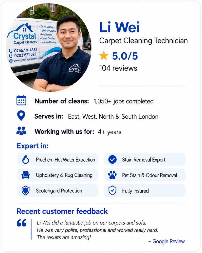 Crystal Carpet Cleaners technician profile