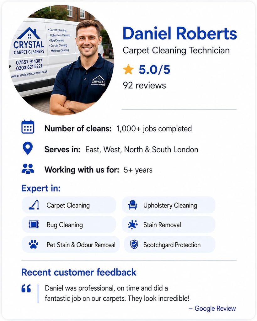 Crystal Carpet Cleaners technician profile