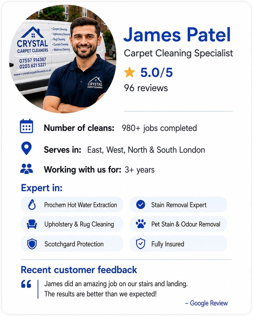 Crystal Carpet Cleaners technician profile
